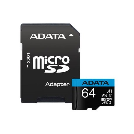 Memoria MicroSD Adata Premier 64GB C10 con Adaptador
