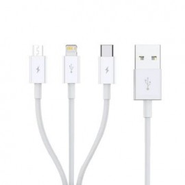 Cable 3 en 1 DBUGG Blanco