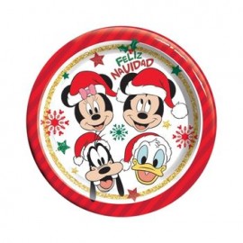Plato Pastelero Granmark Mickey Mouse Navidad 6 pzas