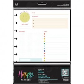 Papel de Relleno The Happy Planner Clásico Super Feliz 40 hojas