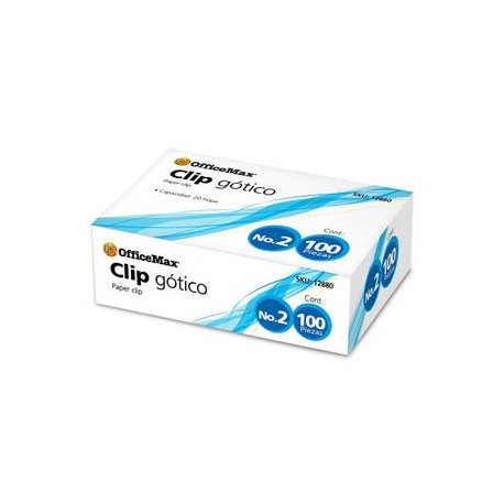 Clip Gótico OfficeMax N°2 100 pzas