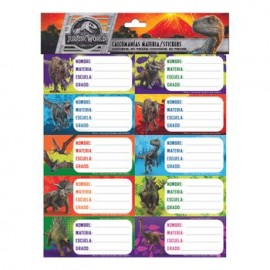 Etiqueta Escolares Granmark Jurassic World 20 piezas