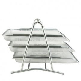Charola Tamano Carta 3 Niveles 3 Niveles Gris