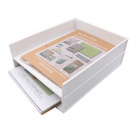 Charola Stuk Plástico 2 Niveles Blanca