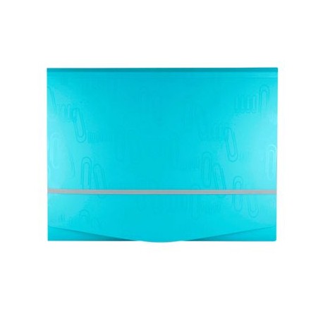 Folder Tamaño Carta Portadocumentos con Liga Iclip Azul