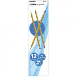 Lápiz OfficeMax No.2 Hexagonal 12 pzas