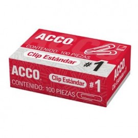 Clip Acco Estándar N°1 100 pzas