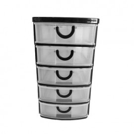 Mini Cajonera OfficeMax para Escritorio 5 Niveles Negro