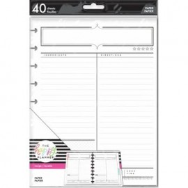 Hojas The Happy Planner Recipe Classic Fill