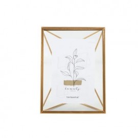 Portarretratos Stuk Metal 3D Dorado 6 x 4 pulgadas