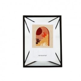 Portarretratos Stuk Metal 3D Negro 6 x 4 pulgadas