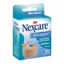 Cinta Micropore Nexcare color Piel 2.5cm x 5m