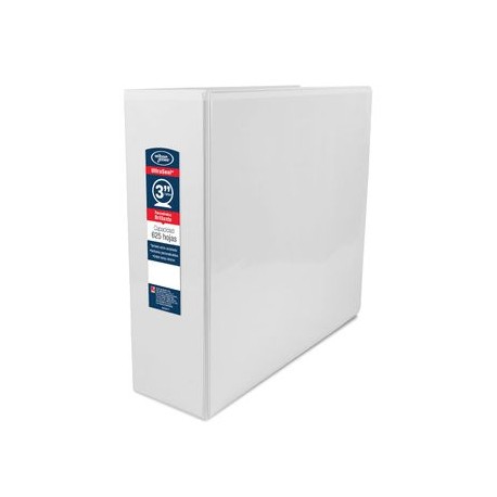 Carpeta Panorámica Brillante Tamaño Carta 3" Herraje O Acco Blanca