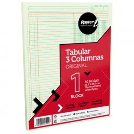 Block Tabular 3 Col, 50 Hjs