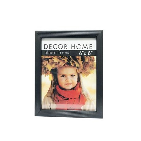 Portarretrato Decor Home Moldura 2 Líneas Negro 15 x 20 cm