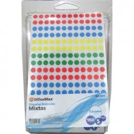 Etiquetas Redondas Multicolor 6mm 960 etiquetas