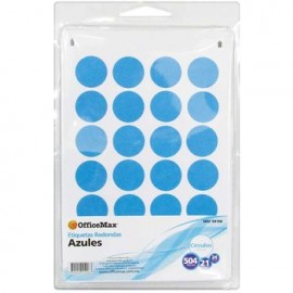 Etiquetas Redondas Azules 1.9cm OfficeMax 504 etiquetas