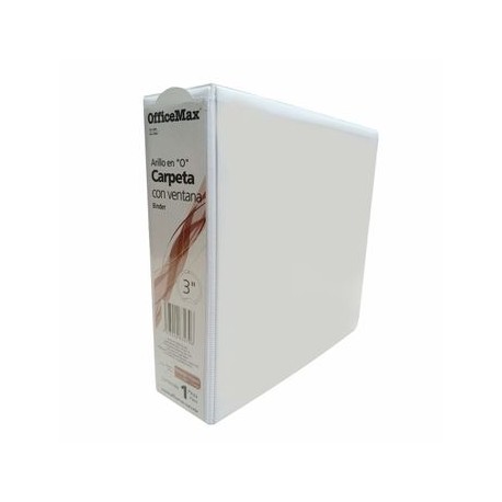 Carpeta Panorámica Tamaño Carta 3" Herraje O OfficeMax Blanca