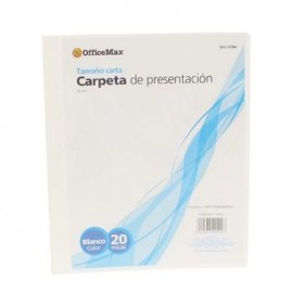 CARPETA DE POLIPROPILENO BLANCO CON 20 MICAS OFFICEMAX®