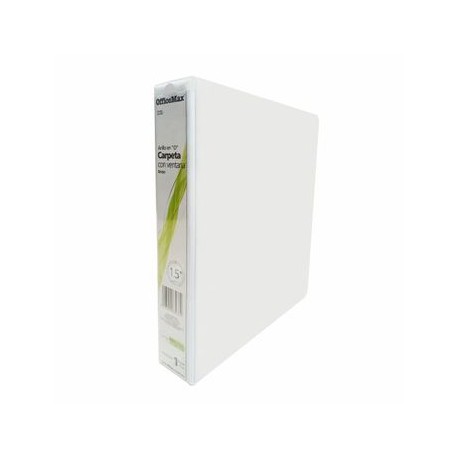 Carpeta Panorámica Tamaño Carta 1.5" Herraje O OfficeMax Blanca