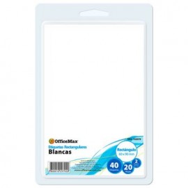 Etiquetas Rectangulares Blancas OfficeMax 7.5x10cm 40 etiquetas