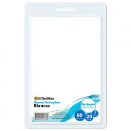 Etiquetas Rectangulares Blancas OfficeMax 3.8X7.5cm 60 etiquetas