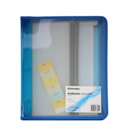 Archivero Expandible OfficeMax Plástico 6 Divisiones Azul