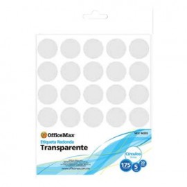 Etiqueta Redonda Transparente 18mm OfficeMax 150 etiquetas