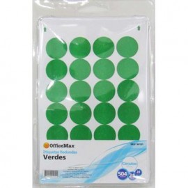Etiquetas Redondas Verdes 1.9cm OfficeMax 504 etiquetas