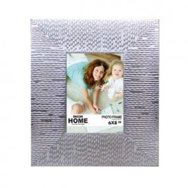 Portarretrato moldura 9 texturizado 6x8" Color plata