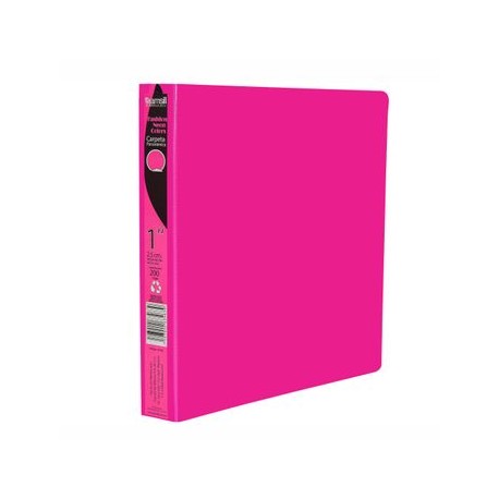 Carpeta Panorámica Tamaño Carta 1" Herraje O Samsill Rosa Neón