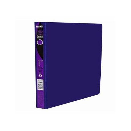 Carpeta Panorámica Tamaño Carta 1" Herraje O Samsill Morado Neón