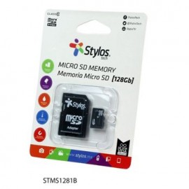 Memoria MicroSD Stylos 128GB Clase 10 con Adaptador
