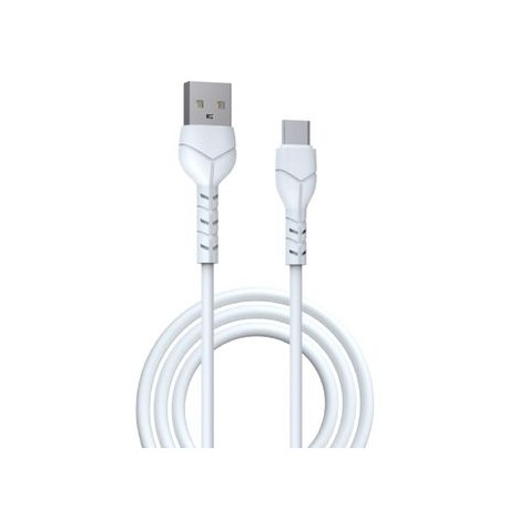 Cable USB a USB-C Devia Kingtone Blanco 1 metro