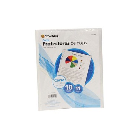 Protectores de Hojas OfficeMax Tamaño Carta 10 pzas