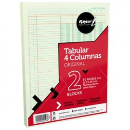 Tabular 4 Col 50 Hjs, 2 Pzs