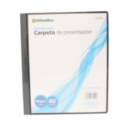 CARPETA DE POLIPROPILENO NEGRO CON 40 MICAS OFFICEMAX®