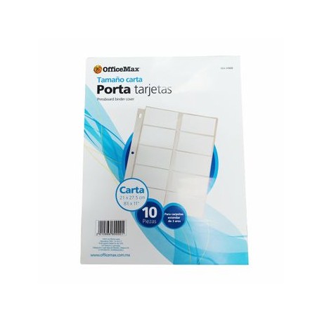 Porta Tarjetas OfficeMax Tamaño Carta 10 piezas