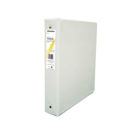 Carpeta Básica Tamaño Carta 1.5" Herraje O OfficeMax Blanca