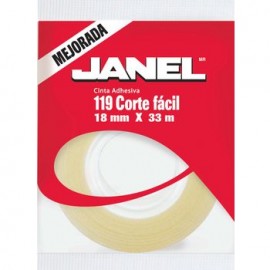 Cinta Adhesiva Janel Transparente 18mm x 33 mts 1 pza