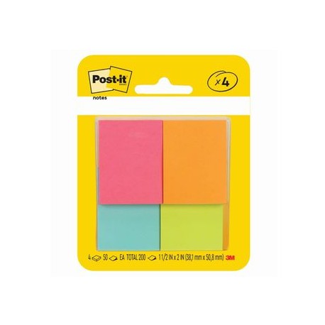 Post-It Notas Adhesivas Multicolor 1.5x2" 200 piezas