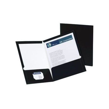 Folder Laminado Tamaño Carta Oxford Negro 5 piezas