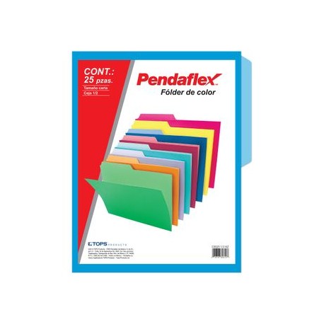 Folder Tamaño Carta Pendaflex Azul Doble Tonalidad 25 piezas