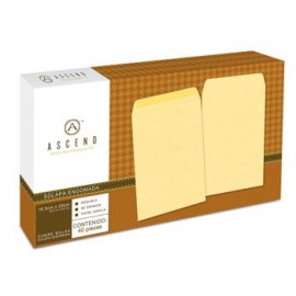 Sobre Manila Tamaño Esquela con Solapa Engomada Ascend 40 piezas
