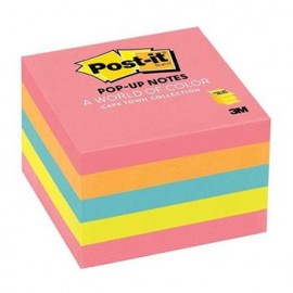 Post-It Notas Pop-Up Capetown 3x3" Neón 5 Blocs de 100 hojas