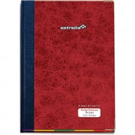 Libro Estrella Florete Forma Francesa Actas de 96 hojas