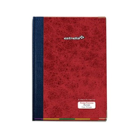 Libro Estrella Florete Forma Francesa Actas de 96 hojas