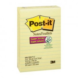 Post-It Notas Amarillas 101mm x 152mm 100 hojas