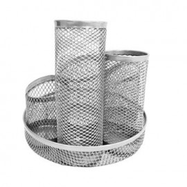 Porta Lapices para Escritorio Sigel Mesh Gris