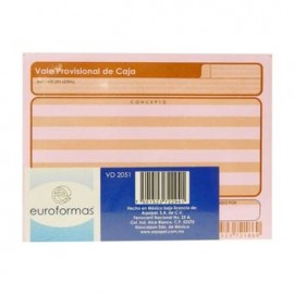 VALE PROVISIONAL DE CAJA 3 BLOCKS CON 50 HOJAS con U